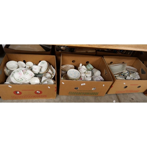 413 - 3 Boxes - Part Dinner Sets, China etc