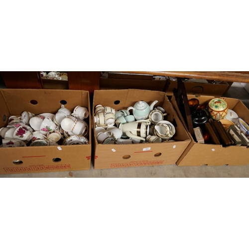 414 - 3 Boxes - Assorted Part Tea Sets, China, etc