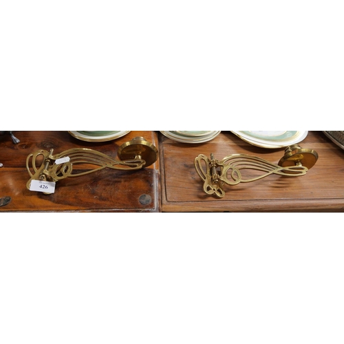 426 - Pair of Brass Sconces