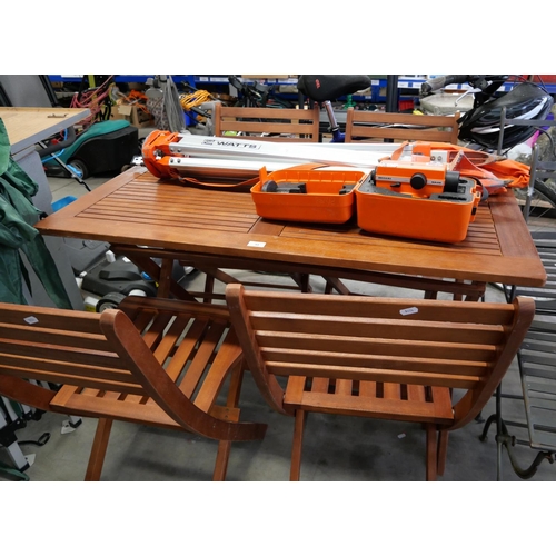 53 - Folding Garden Table and Four Chairs