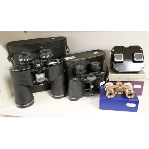 1008 - Two Pairs of Binoculars, Opera Glasses & Viewmaster.