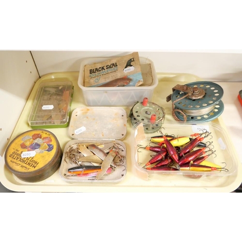 1010 - Tray Lot - Vintage Fishing Lures, Reels etc.