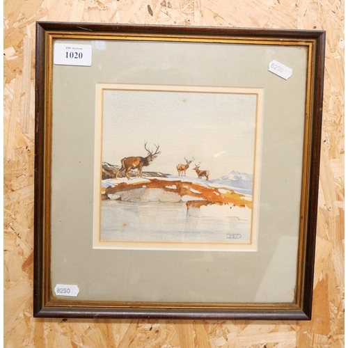 1020 - Framed Watercolour 