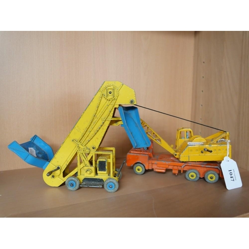 1047 - Vintage Dinky Diecast Crane & Loader.