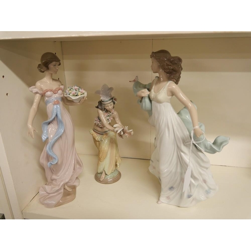 1072 - Three Lladro Porcelain Figures (all with slight damages).