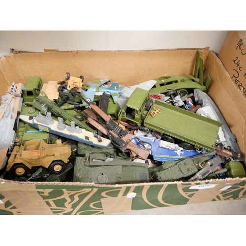 1076 - Box - Vintage Dinky & Other Diecast Military Vehicles.