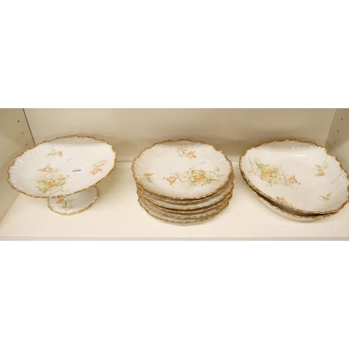 1090 - Limoges Porcelain Fruit Set.