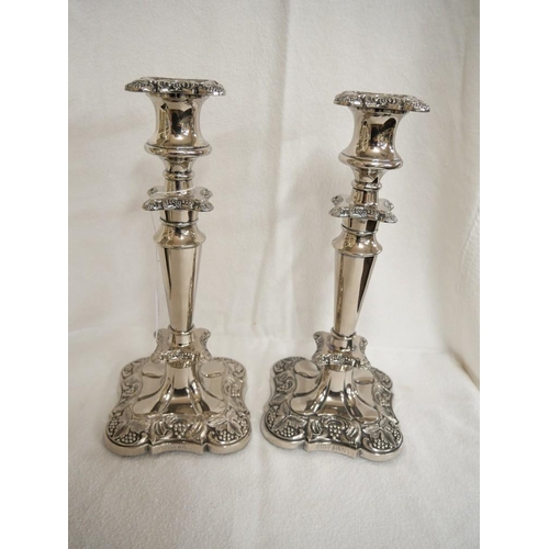 1097 - Pair of Silverplated Candlesticks.