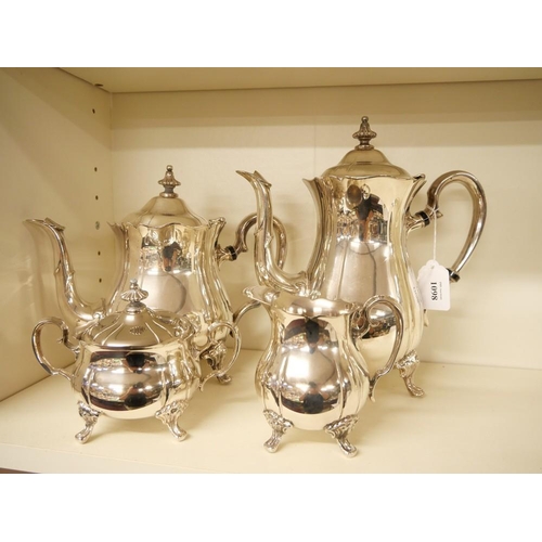 1098 - Four Piece Silver Plated Coffee & Tea Service.