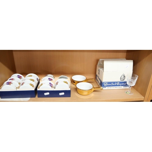 1144 - Twelve Royal Worcester Evesham Ramekins, Pair of Gilded Worcester Dishes & Boxed Set of Five Waterfo... 