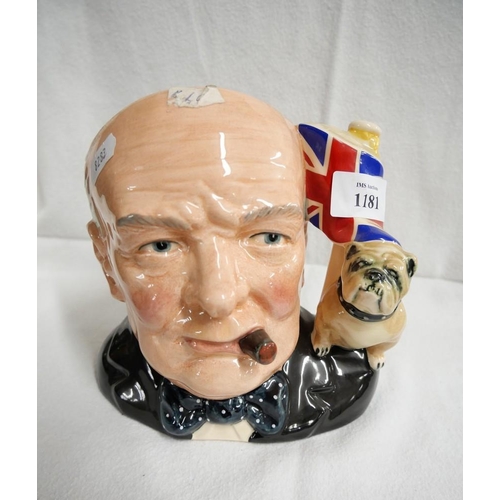 1181 - Royal Doulton Winston Churchill Character Jug D-6907.