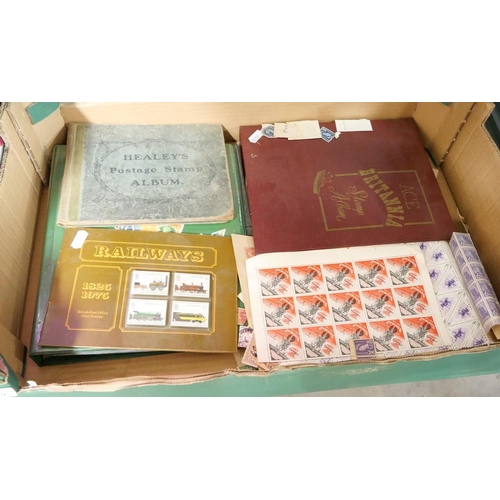 1239 - Box - Stamp Albums & Loose Stamps.