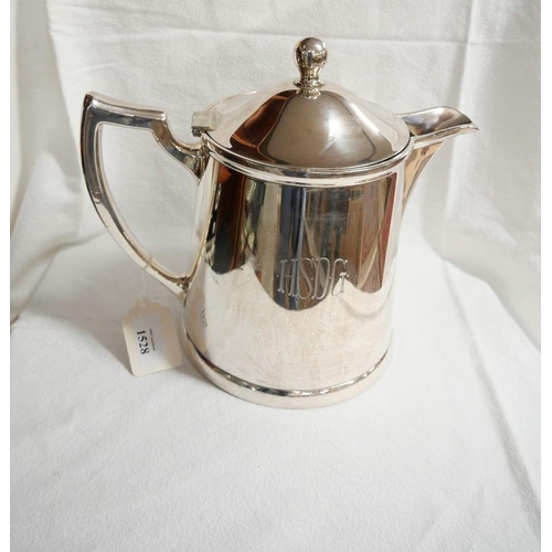 1528 - Large Vintage Silverplated Coffee Pot - HSDG - Hamburg South American Line (Hamburg-Südamerikanische... 