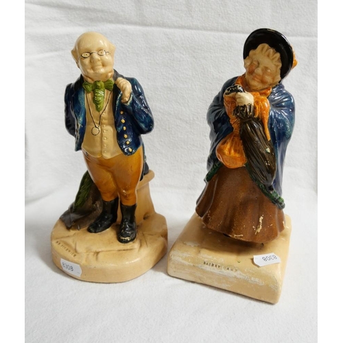 1529 - Pair of Plaster Bretby Figures 