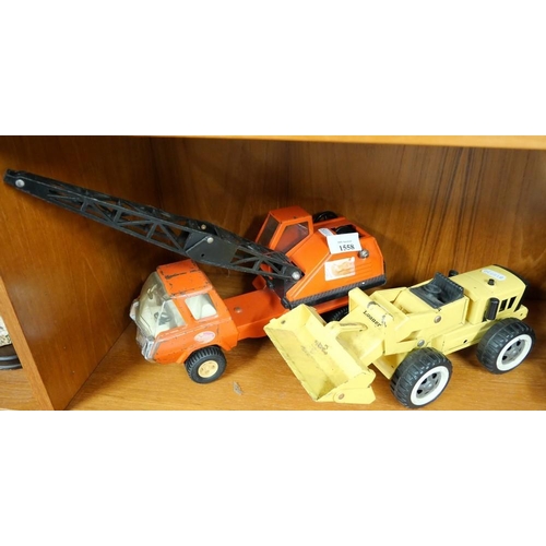 1558 - Vintage Tonka Loader & Mobile Crane