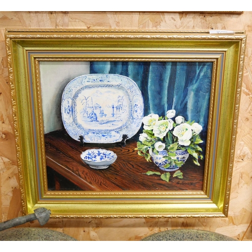 2053 - Pair of Framed Still Life Paintings singed Ron Forbes, approx 29 x 24cm.