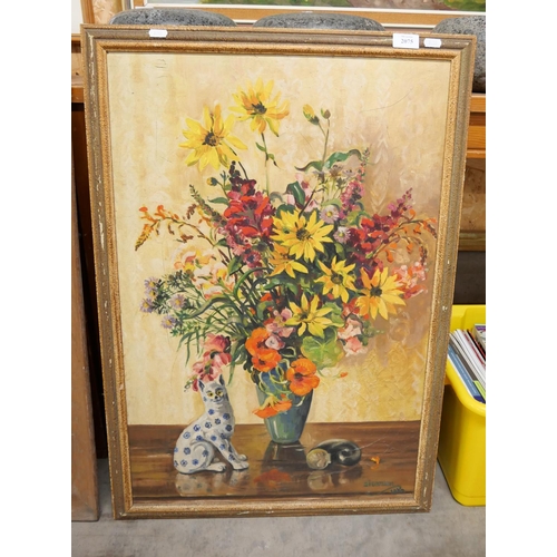 2075 - Framed Oil Painting - Still Life by Jessiman Gordon, approx 50 x 76cm.