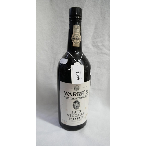 2099 - Bottle of Warre's Tercentenary 1970 Vintage Port.