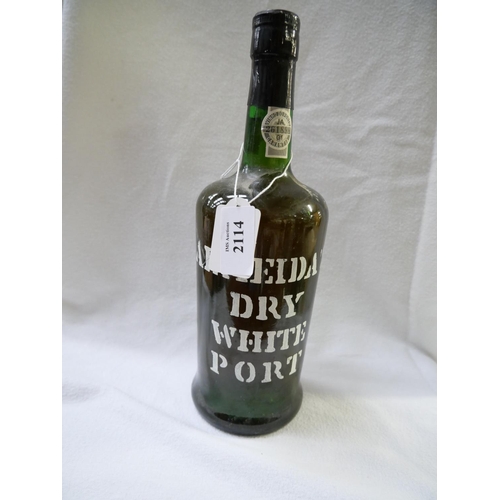 2114 - Bottle of Almedia's Dry White Port.