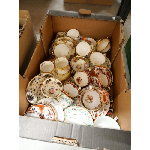 2146 - Box - Assorted China Tea Cups, Saucers etc.