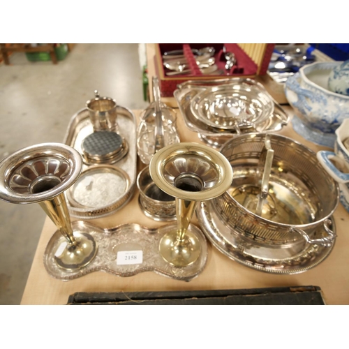 2158 - Collection of Assorted Silver Plated Items