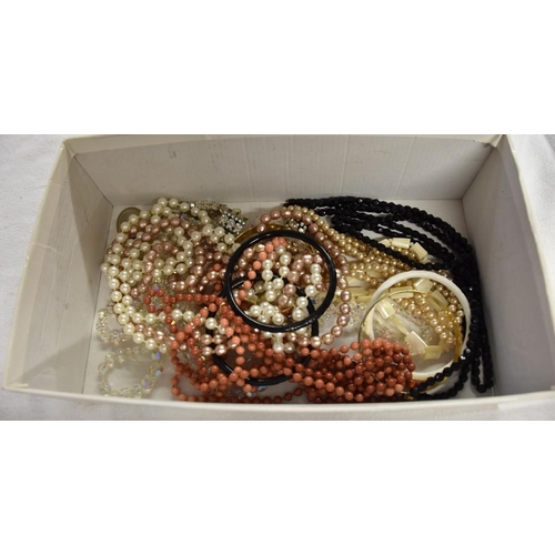 2509 - Box - Assorted Costume Jewellery, Beads, etc