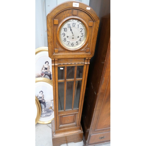 3002 - Oak Cased Grandfather Clock