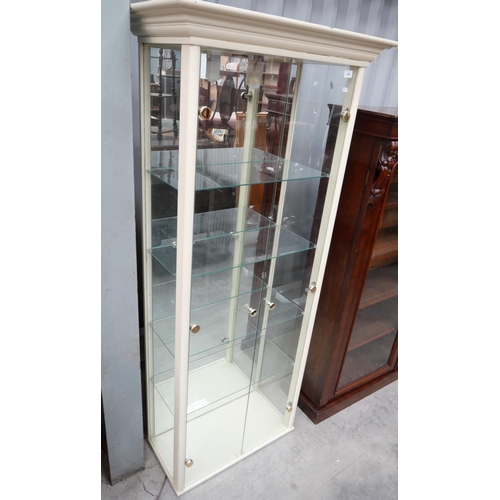 3016 - Cream Glass Display Cabinet