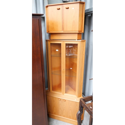 3020 - Two Teak Corner Cabinets