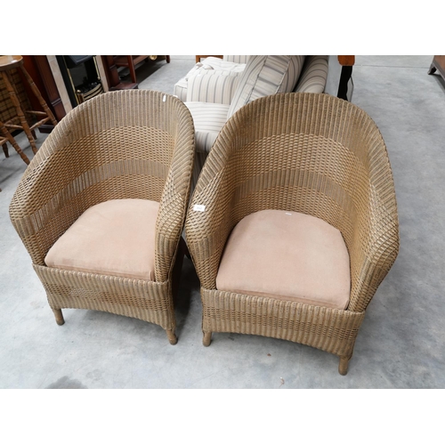 3042 - Pair Of Lloyd Loom Chairs