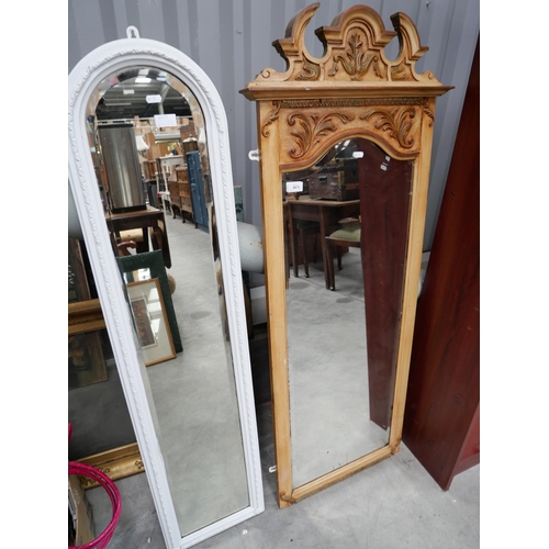 3071 - 2 Wooden Framed Wall Mirrors