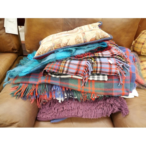 3094 - Assorted Throws & Cushion