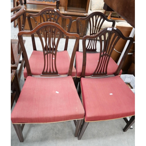 3095 - Four Victorian Mahogany Dining Chairs