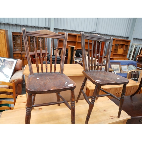 3100 - 2 Spar Back Dining Chairs