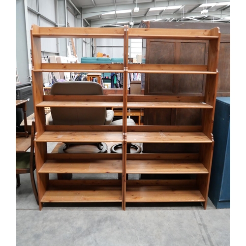 3112 - Pair Of Pine Bookcases