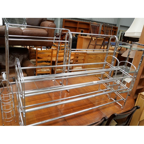 3139 - Assorted Shoe Racks & Glass Shelves