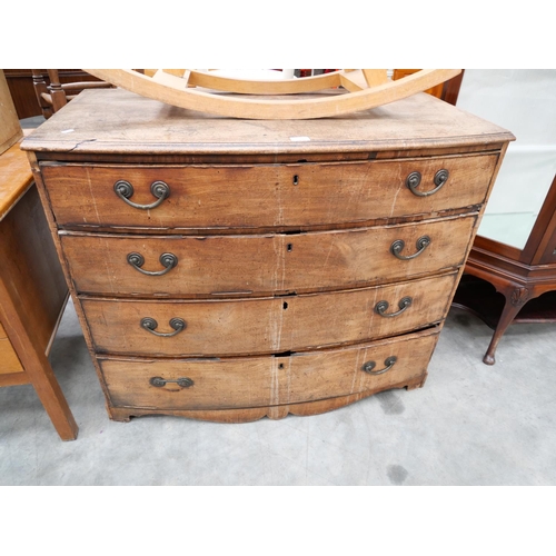 3146 - Bow Front Four Drawer Chest