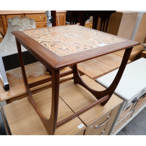 3161 - Teak G Plan Tile Top Lamp Table