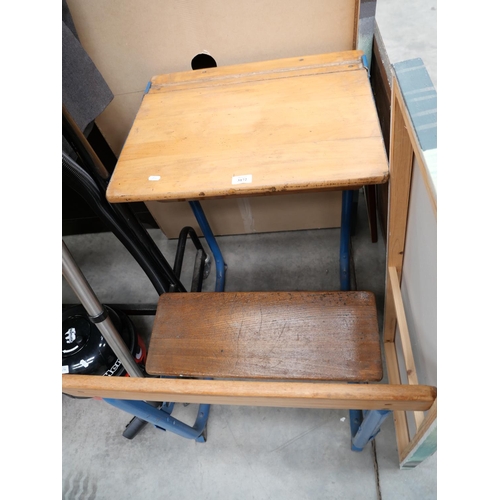 3172 - School Desk and Attached Seat