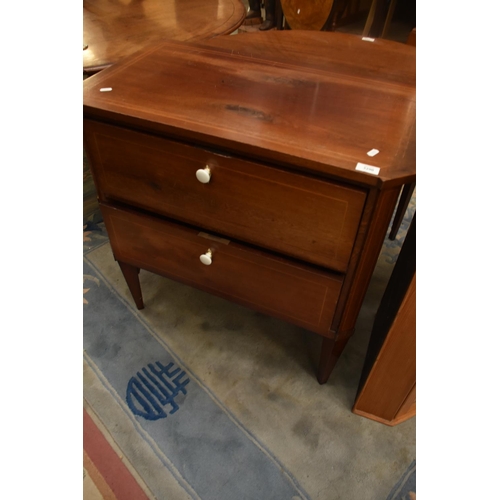 3290 - Mahogany 2 Drawer Chest