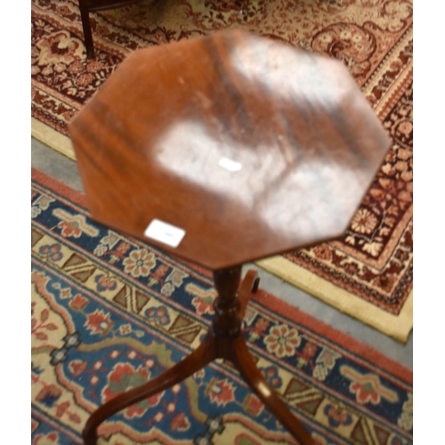 3309 - Octagonal Mahogany Wine Table