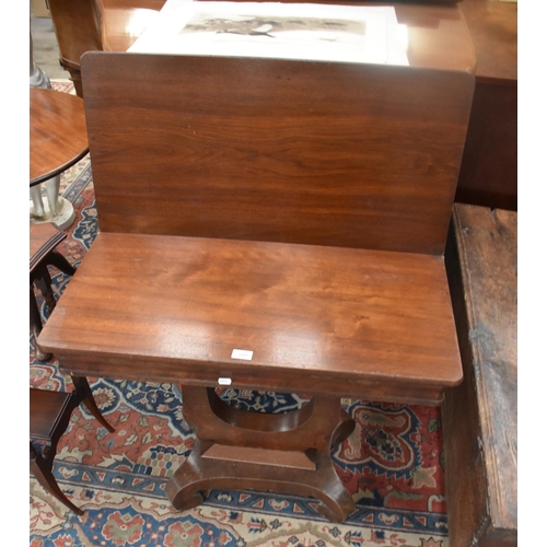 3313 - Victorian Mahogany Fold Over Tea Table