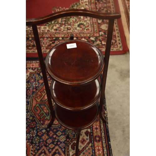 3327 - Mahogany 3 Tier Folding Cake Stand