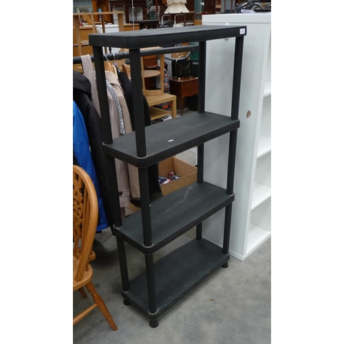 3371 - Black Three Tier Shelving Unit