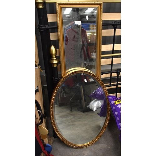 3383 - Two Gilt Framed Wall Mirrors