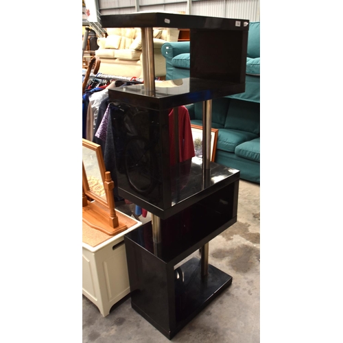 3386 - Modern Black Shelving Unit