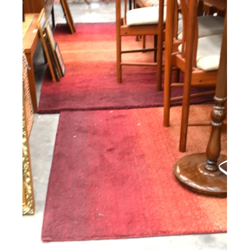 3402 - 2 Matching Red Wool Rugs