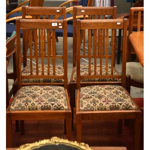 3404 - Four Oak Dining Chairs