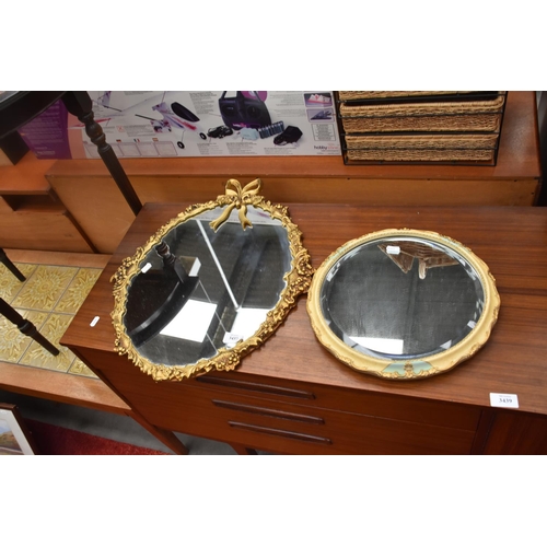 3437 - Two Gilt Framed Wall Mirrors