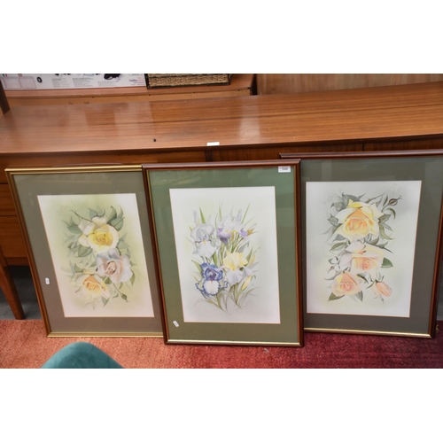 3440 - Three Floral Framed Prints